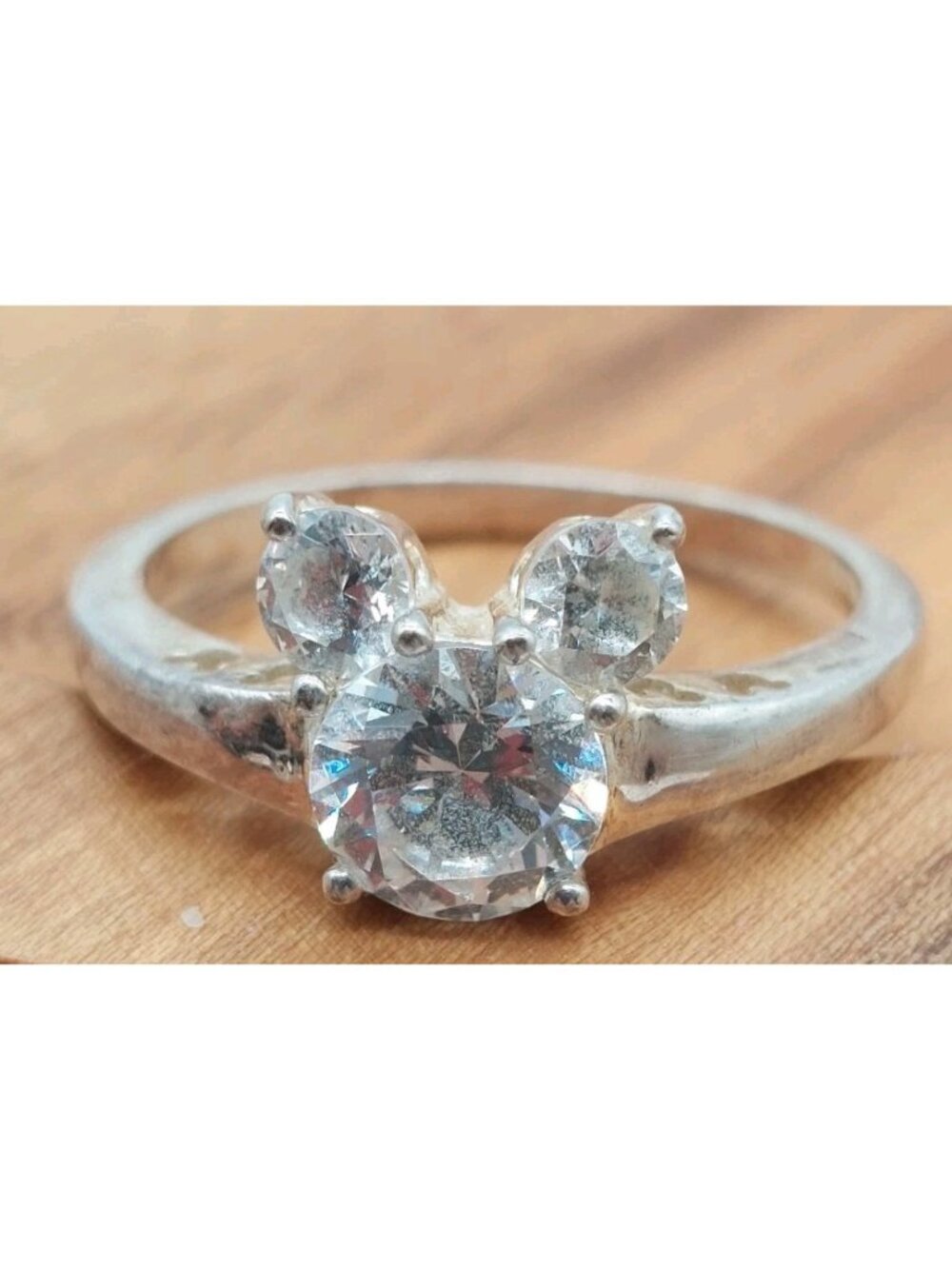 Disney Micky Mouse Ring 925 JCM CR Cubic Zirconia Size 8.25 Read